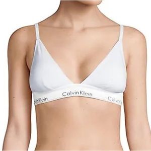 Calvin Klein White Bralette in Size L